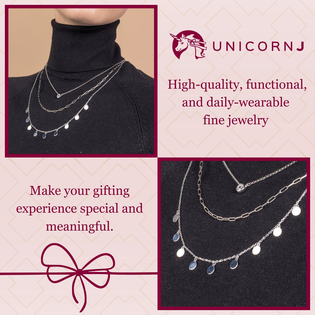 Sterling Silver Multiple Mini Discs Necklace flat Cable Chain 20"