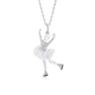 UNICORNJ Childrens Sterling Silver Girl Dancer Skater Necklace Pendant with Enamel 16"