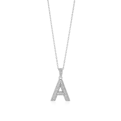 Initial Necklace in Sterling Silver