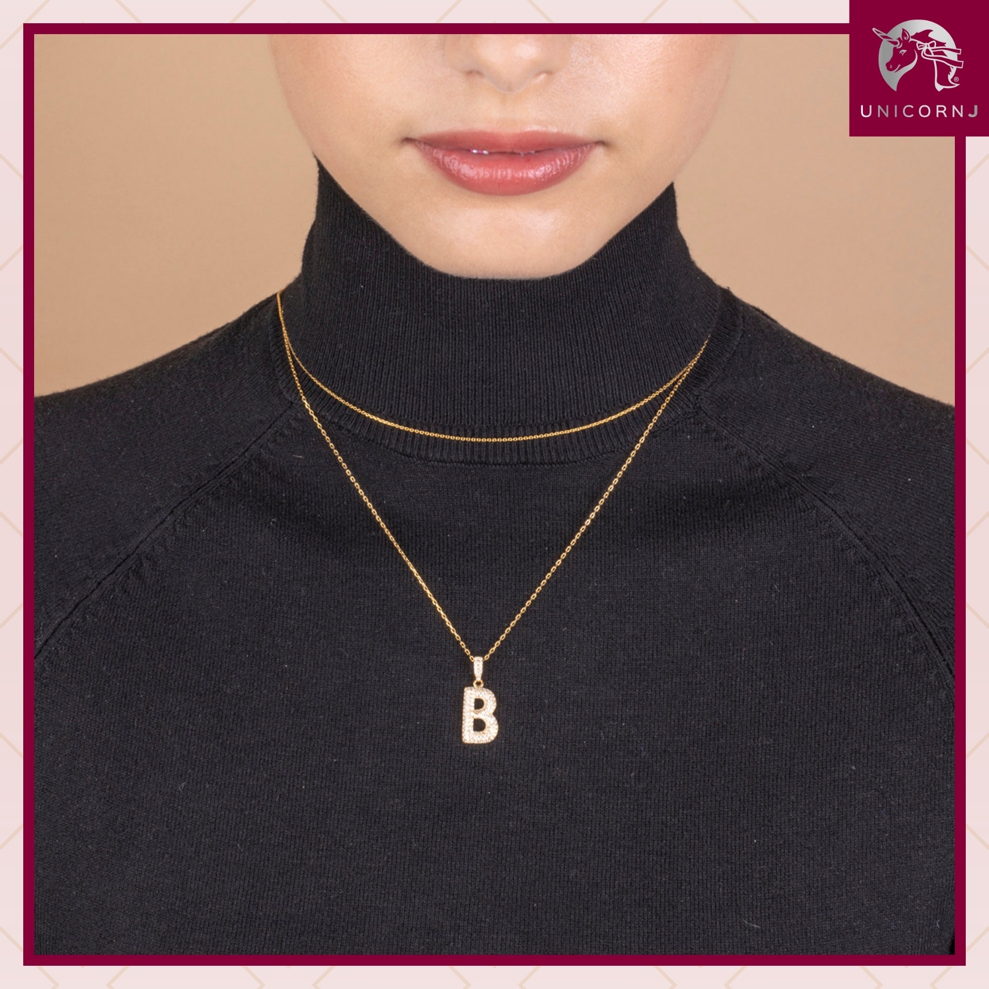 Initial Necklace in Gold-Plated Sterling Silver