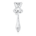 UNICORNJ Sterling Silver Keepsake Baby Rattle Teddy Bear Victorian Style | Complete with Gift Box | Gift for Baby | Made in Italy