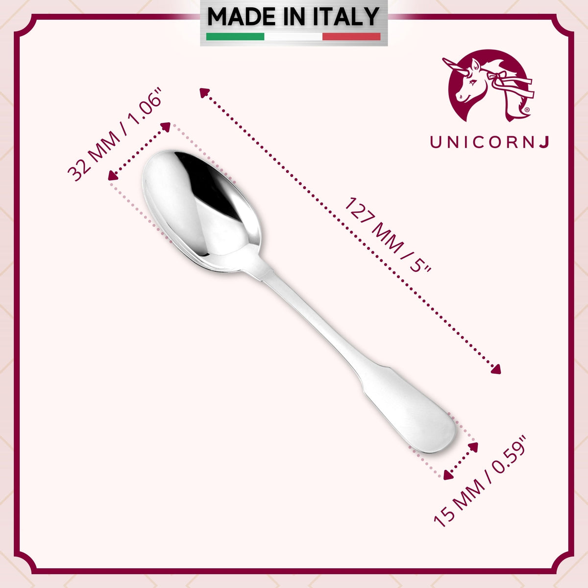 Sterling Silver Baby Spoon Custom Engraved Keepsake Gift for Baby | Fiddle Pattern