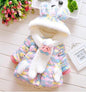 Modern Children's Winter Cartoon Cute Rabbit Infant Outerwear Hooded Baby Girls Jackets For Girls