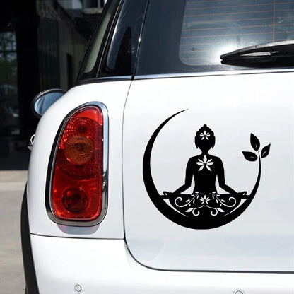 Buddha Chakra Peace Love Good Vibes Vinyl Sticker | Zentangle Mandala Laptop Decal