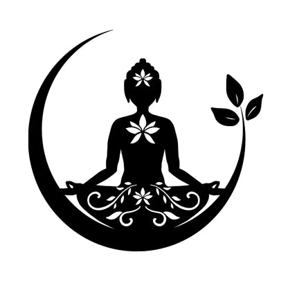 Buddha Chakra Peace Love Good Vibes Vinyl Sticker | Zentangle Mandala Laptop Decal