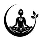 Buddha Chakra Peace Love Good Vibes Vinyl Sticker | Zentangle Mandala Laptop Decal