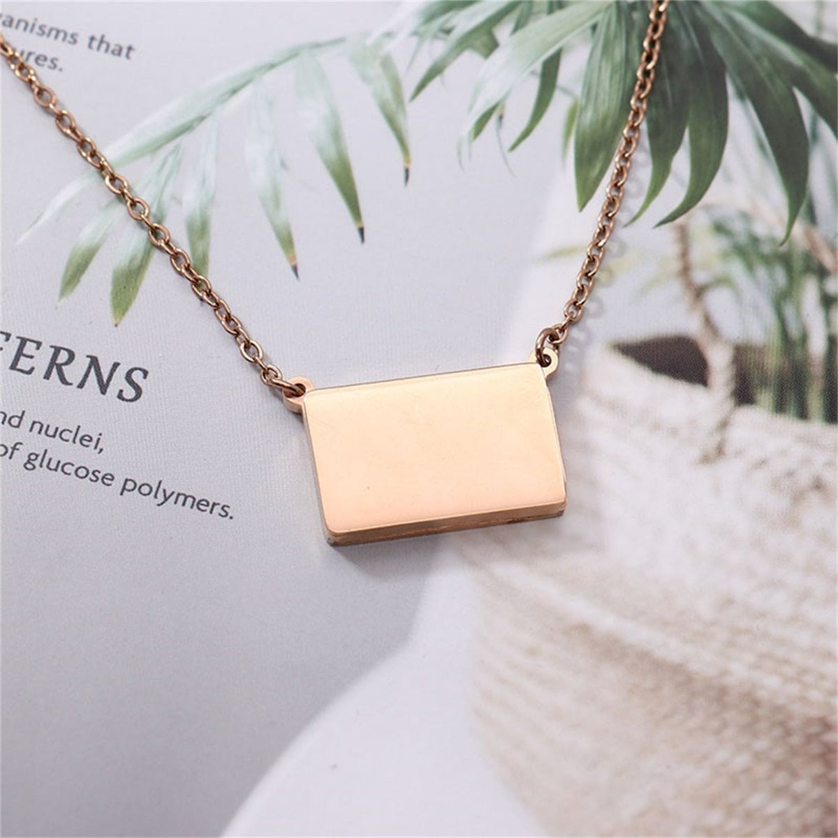 Pull-Out Envelope Necklace Personalized Engraved Photo Locket Unique Pendant