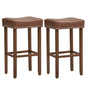 Upholstered Bar Stools Set of 2 with Footrests for Counter
