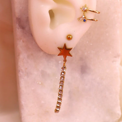 Dramatic Stardust Titanium Earrings