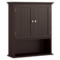 Wall Mount Bathroom Cabinet Storage Organizer with Doors and Shelves