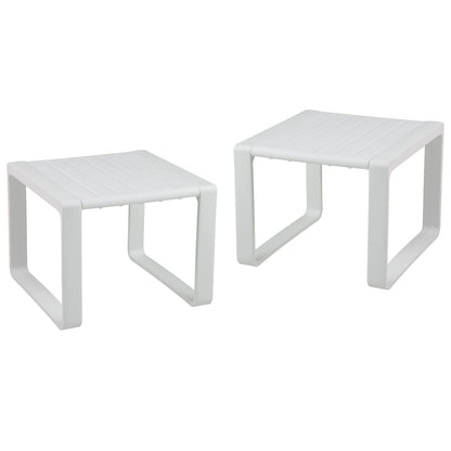 Weather Resistant Adirondack Outdoor Side Table Set of 2