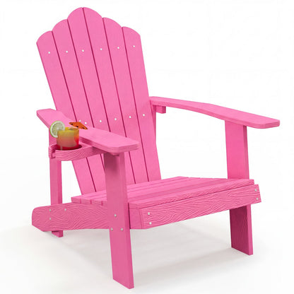 Weather Resistant HIPS Outdoor Adirondack Chair with Cup Holder