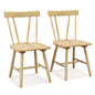 Windsor Style Armless Chairs with Solid Rubber Wood Frame