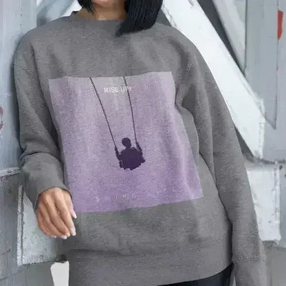 Purple Logo Sweatshirt - Soft Loose Fit Women's Top | Femstylo