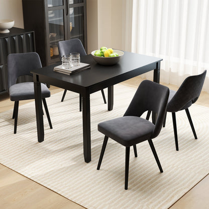 48-Inch Wooden Dining Table for 4 People Rectangular Kitchen Table with Rubber Wood Legs