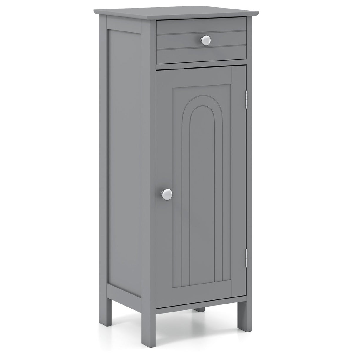 Wooden Storage Free-Standing Floor Cabinet with Drawer and Shelf