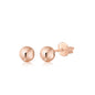 10K Yellow White Rose Gold Polished Stud Ball Earrings 5mm