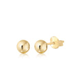 10K Yellow White Rose Gold Polished Stud Ball Earrings 5mm