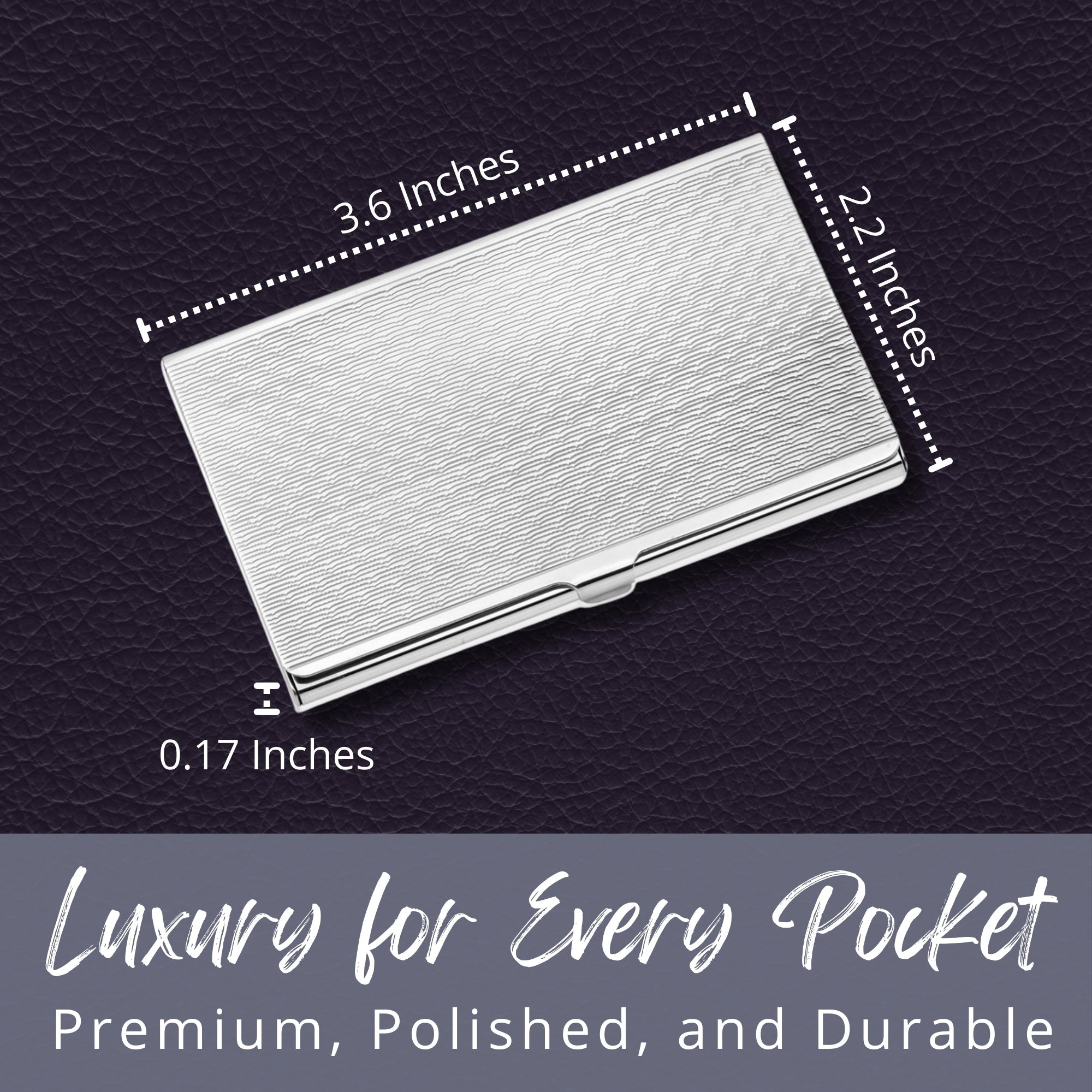 Z.SAMUEL Luxury Sterling Silver 925 Business Card Holder Italy for Men and Women