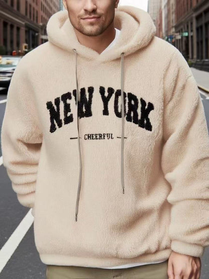 Casual Sporty Hooded Sweatshirt With Drawstring