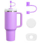 MOLOSLEEVE Straw Toppersfor Stanley Straw Covers Cap for Stanley Cup 2.0Silicone Dust-Proof Straw Caps Compatible with Stanley Cup Accessories 40oz 30oz 20oz（Purple）