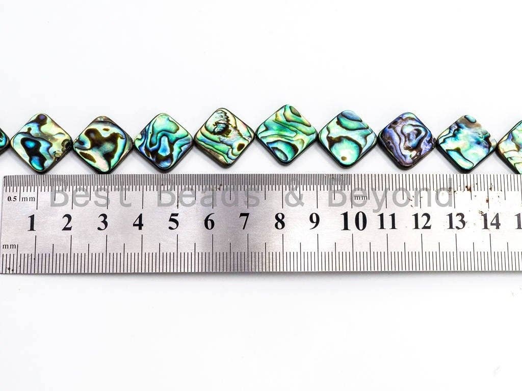 Natural Abalone Flat Diamond Shape Shell beads, SKU#R8C
