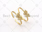 CZ Micro Pave Butterfly Bracelet, Sku#LD143