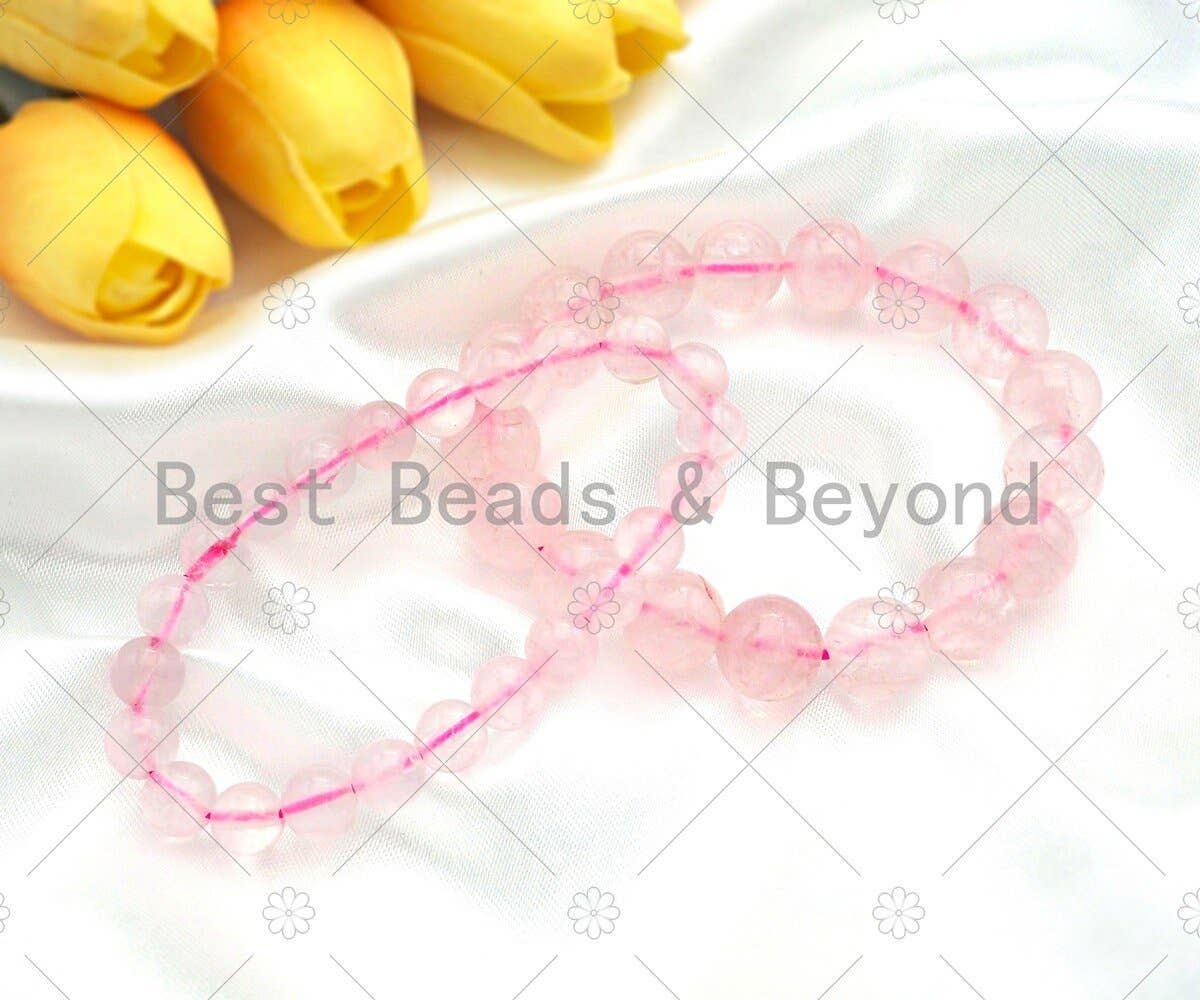 Natural Pink Rose Quartz Stretchy Bracelet