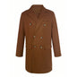 Men's Solid-color Casual Double-breasted Wool Coat