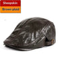 Mens Thin Korean-Style Leather Hat For Autumn And Winter Perfect For Middle-Aged And Older Gentlemen