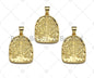 Dainty Gold Silver Life Tree Charms, Dainty Medallion Charms, Gold Silver Pendant, Medallion Necklace Charms, 17x23mm, Sku#L333