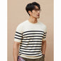 Summer New Short-sleeved Knitted Sweater Men's Striped Light Luxury Business Casual