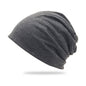 Solid-color Double-layer Pullover Beanie Thin Style