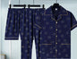 Pure Cotton Three-Piece Pajama Set For Men