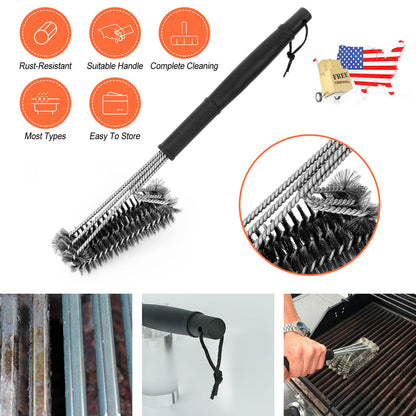 Grill Cleaning Brush with Stainless Steel Handle