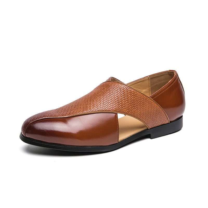 Men's Summer Breathable Woven Leather Sandals