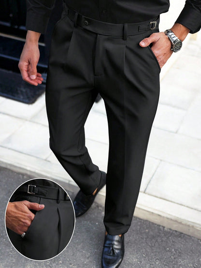 Mens American-style Straight-leg Business-casual Trousers