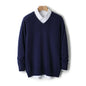 V-neck Cashmere Sweater Loose Fit Extra Thick
