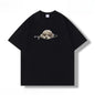 Plus-size Cotton Zip-up Dog-print Casual Summer Couple T-shirts