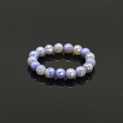 Mystic Blue Banded Agate Stretchy Bracelet, 8mm/10mm/12mm, SKU#EF402