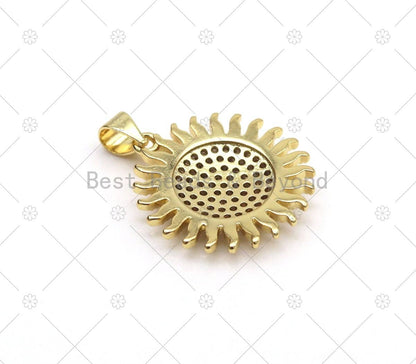 CZ Sunflower Charm, Sku#LK525