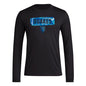 adidas Mens Long Sleeve Pre-Game T-Shirt Black/San Jose Earthquakes Medium
