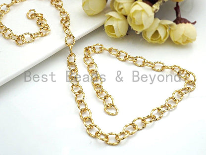 8x10mm Twisted Texturized Tubed Chain by Yard, sku#E510