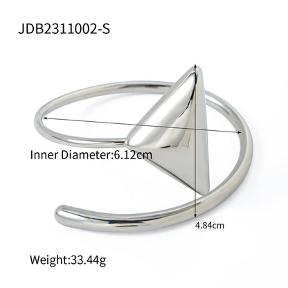 18K Gold Stainless Steel Triangle Coil Bracelet