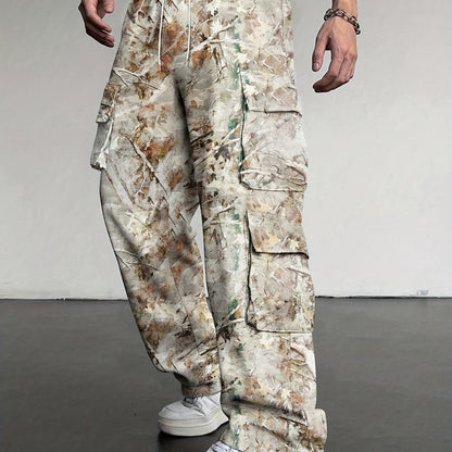 Mens Loose Fit Work Pants With A Drawstring