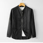 Mens Retro Chinese Style StandUp Collar LongSleeve Shirt