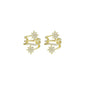 Clear CZ Star Flower wrapping ear cuff, Sku#LD558