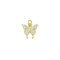 Cute CZ Gold Butterfly Charm Pendant, Sku#LK1062