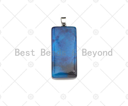 High Quality Natural Druzy Agate Rectangle Shape Pendant, Sa