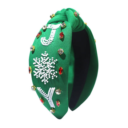 Christmas Snowflake Headband Rhinestone & Pearl